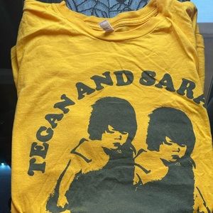TEGAN AND SARA YELLOW TEE SHIRT